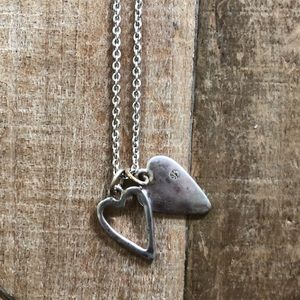 Simple, Stunning Silver plated heart necklace